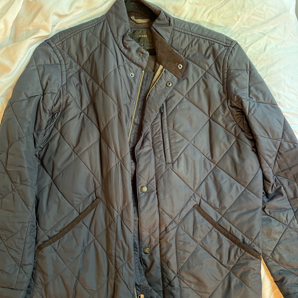 J Crew Navy Men’s Plaid Jacket Size XL